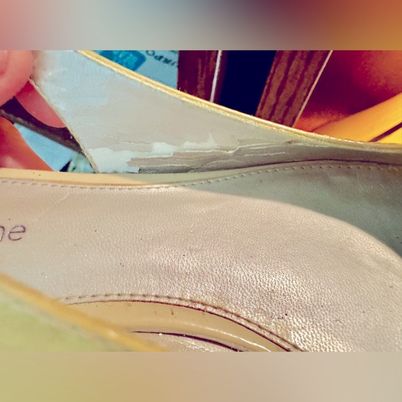 🔅LIZ CLAIBORNE🔅”LAYLA” LEATHER PATIN LOW 1” PEEP TOE SLING-BACK DRESS SHOES✨ - Picture 10 of 11